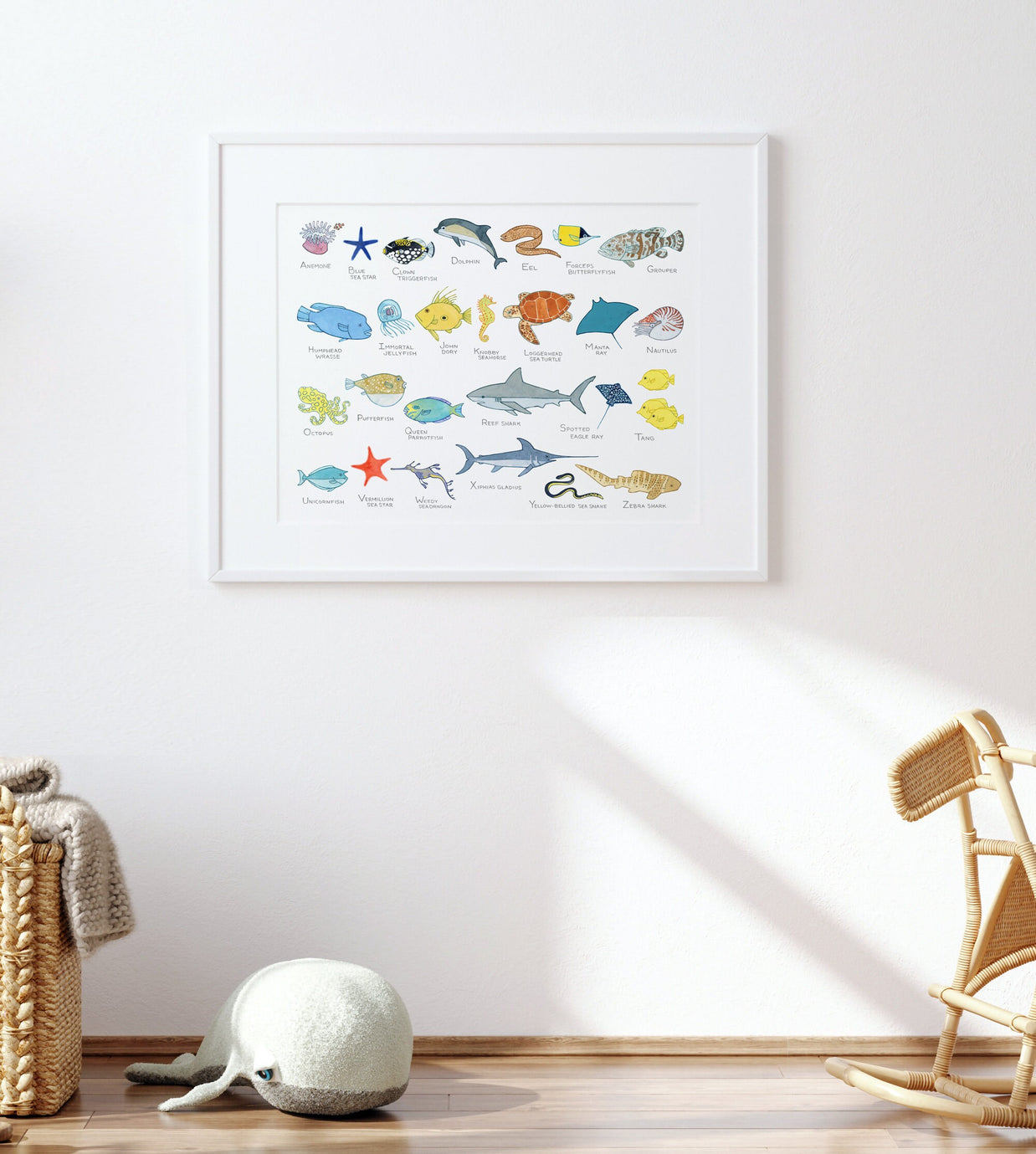 Ocean Animals Alphabet Print