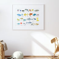 Ocean Animals Alphabet Print