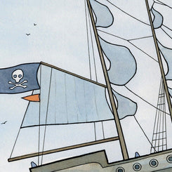 Pirate Ship Ocean Print