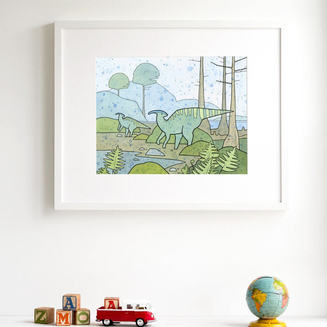 Parasaurolophus Duck-Billed Dinosaur Print