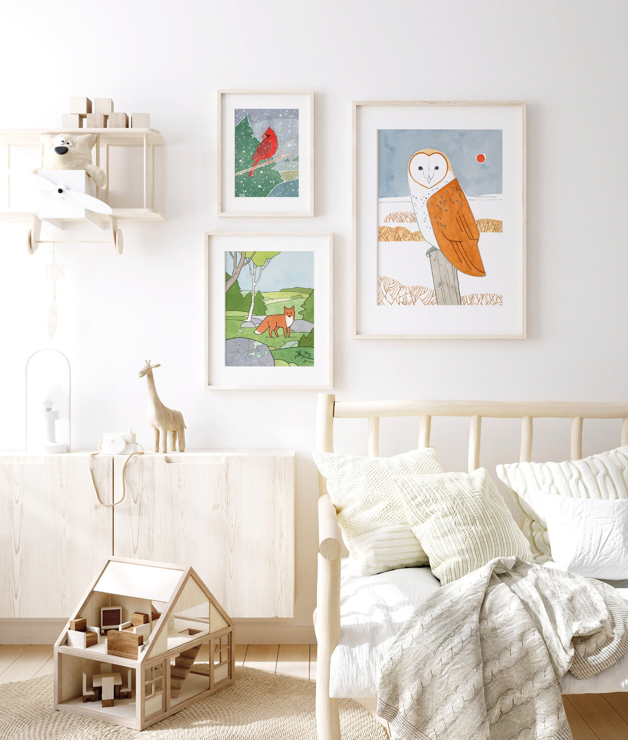 Barn Owl Winter Print