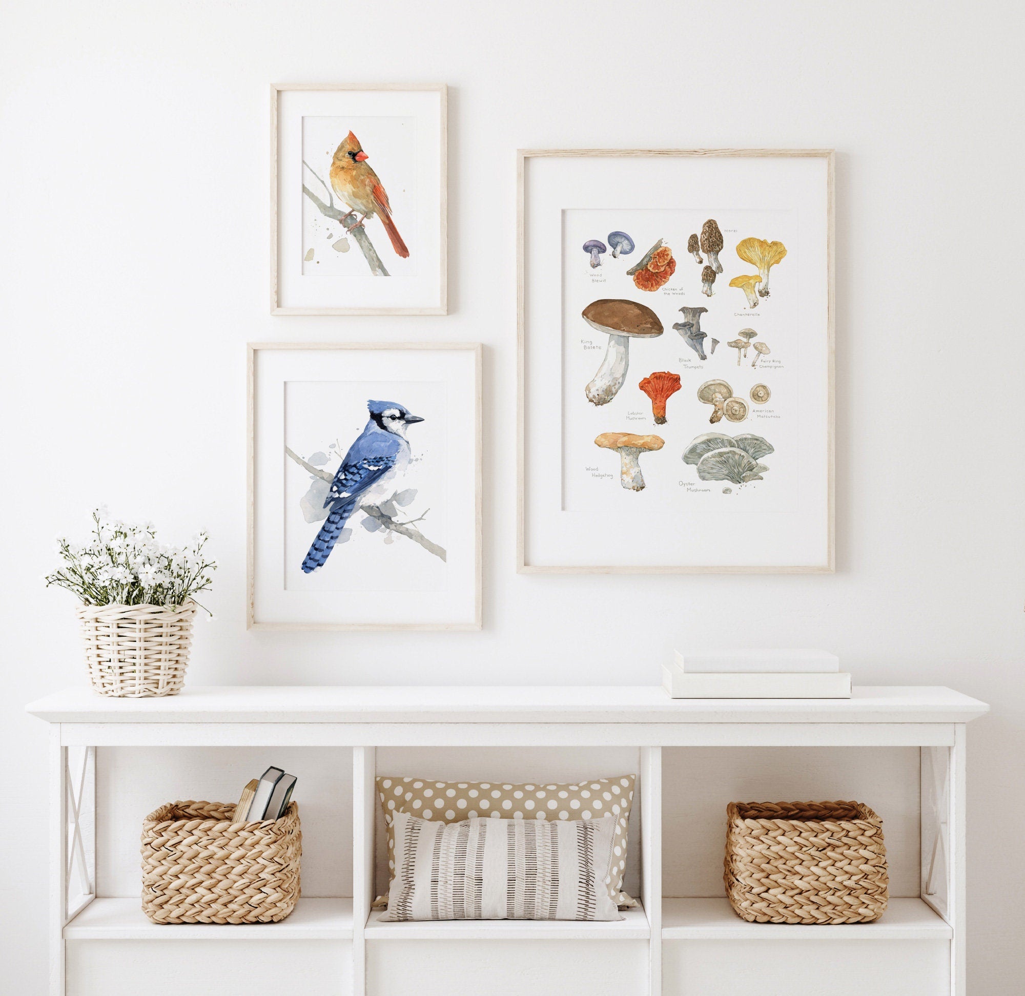 Edible Mushrooms Print