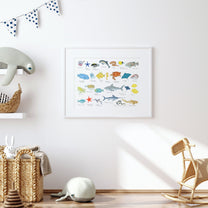 Ocean Animals Alphabet Print