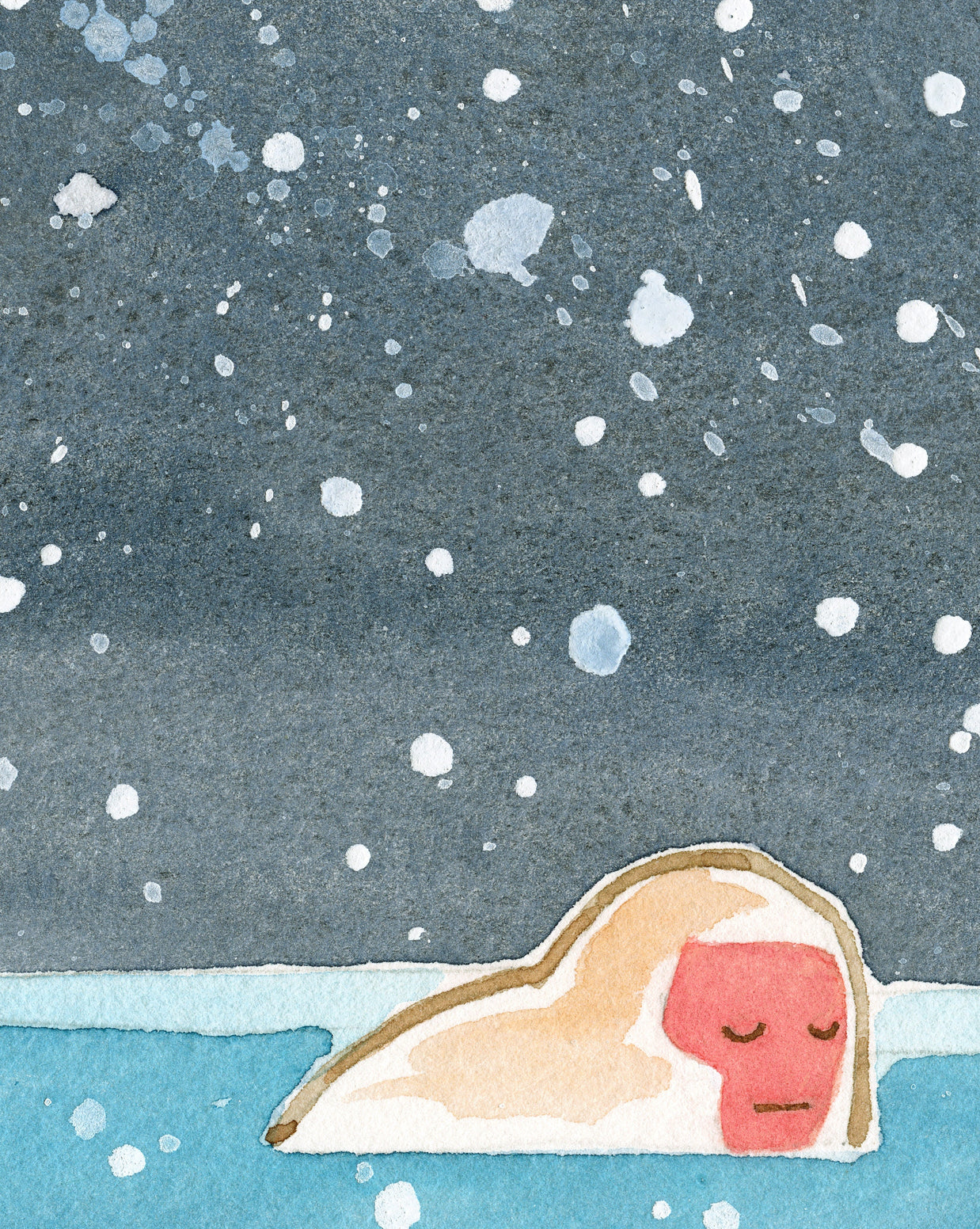 Japanese Snow Monkeys Print