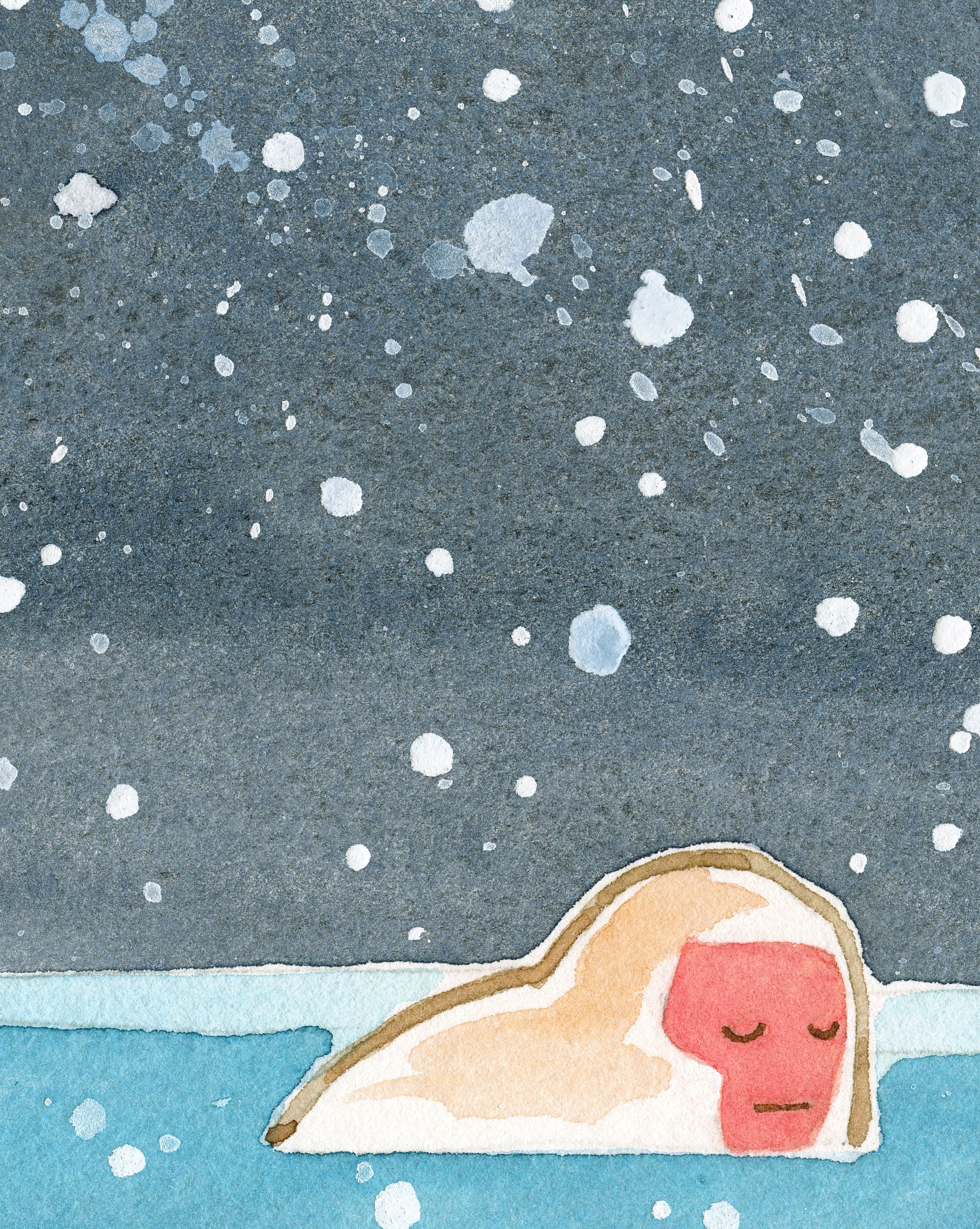 Japanese Snow Monkeys Print