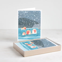 Snow Monkeys Holiday Card Set