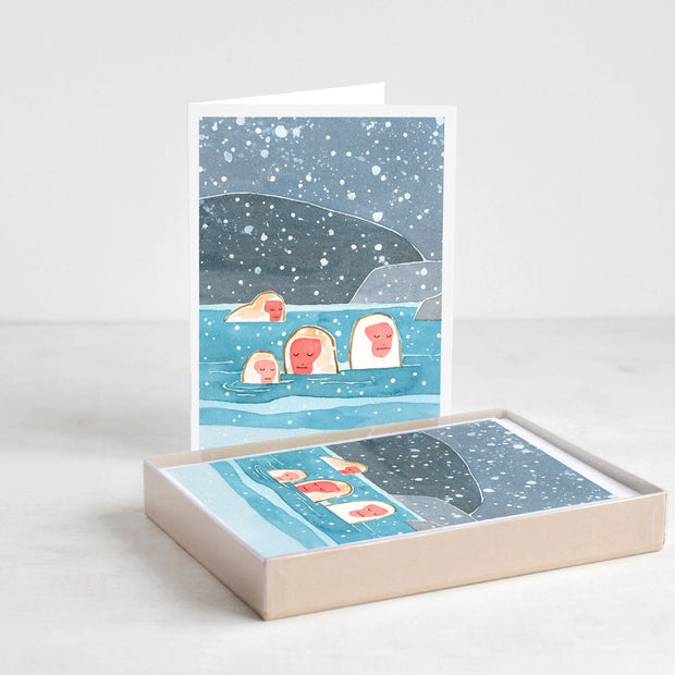 Snow Monkeys Holiday Card Set