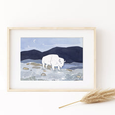 American White Bison Print