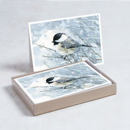 Chickadee Snow Card Set