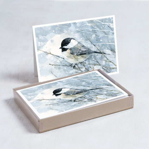 Chickadee Snow Card Set