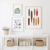 Barnacles Chart Art Print Nautical Watercolor Painting Coastal Wall Decor