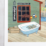 Maine General Store Print Lobster Dock Seascape Art