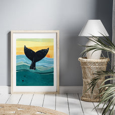 Whale Tail Sunset Print