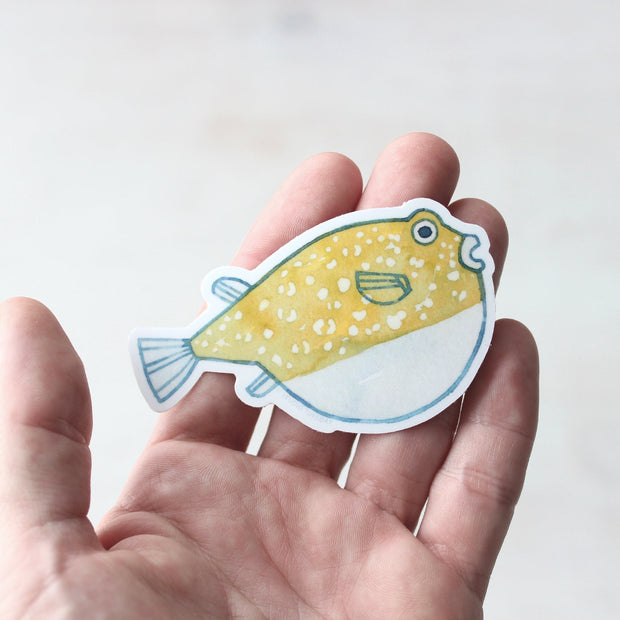 Pufferfish Sticker: Waterproof Vinyl Ocean Animal Art Decal