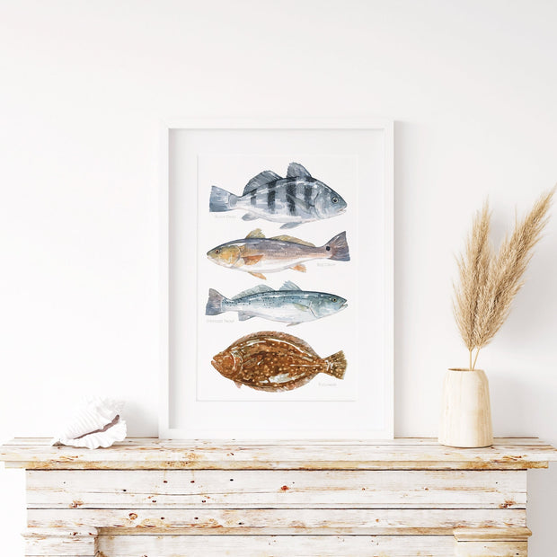 Inshore Saltwater Fish Teir Print