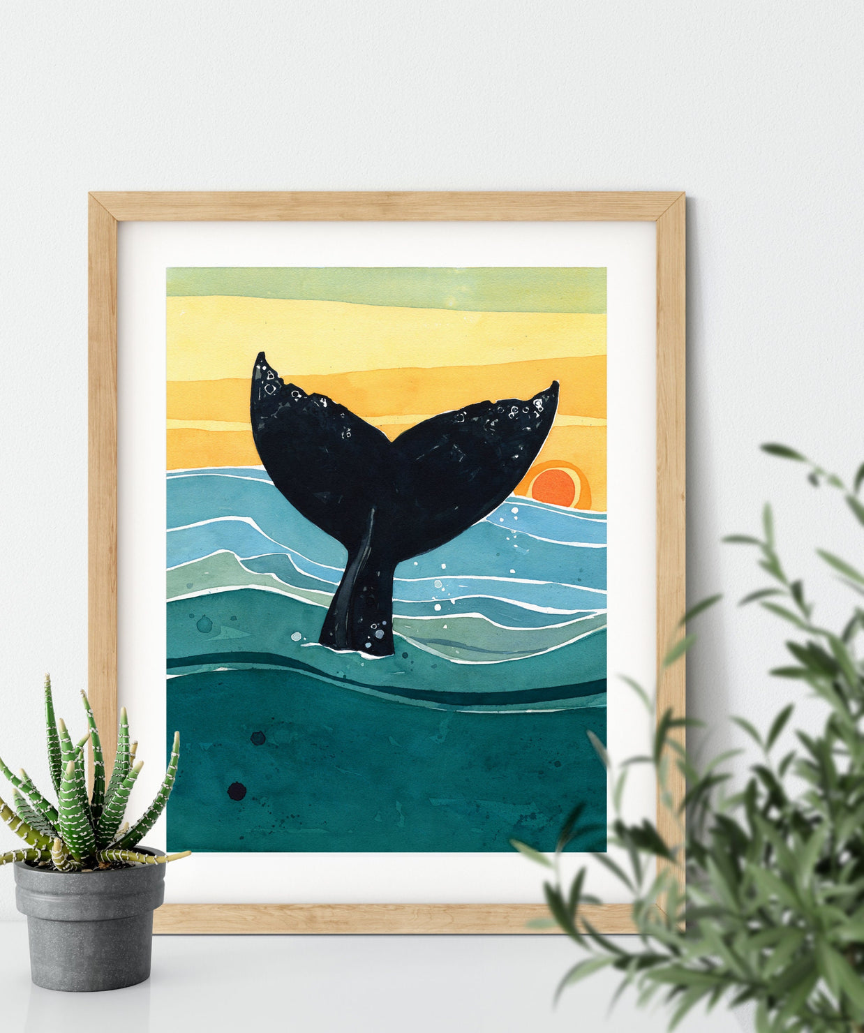 Whale Tail Sunset Print