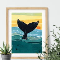 Whale Tail Sunset Print