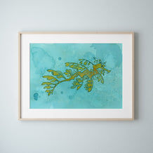 Leafy Sea Dragon Art Print Ocean Nursery Animal Watercolor Illustration