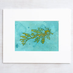 Leafy Sea Dragon Art Print Ocean Nursery Animal Watercolor Illustration