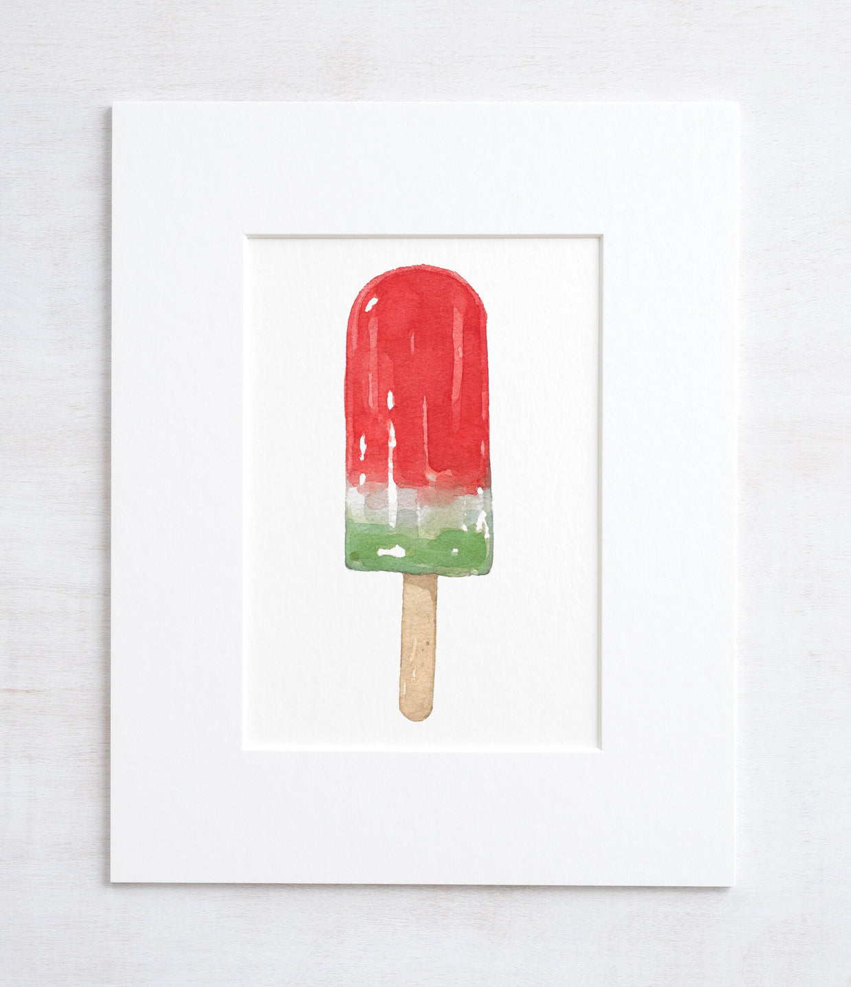 Watermelon Popsicle Watercolor Print
