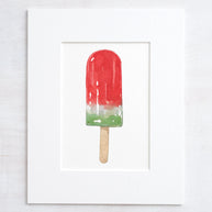 Watermelon Popsicle Watercolor Print