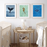 Lined Seahorse Print