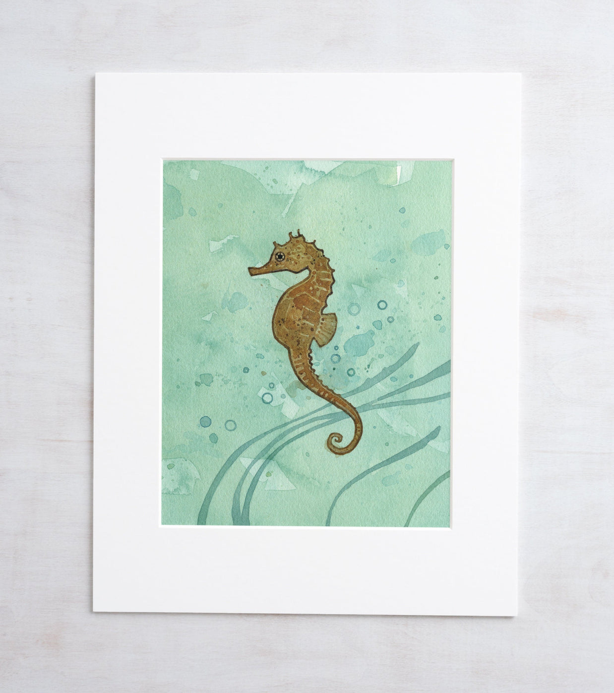 Lined Seahorse Print