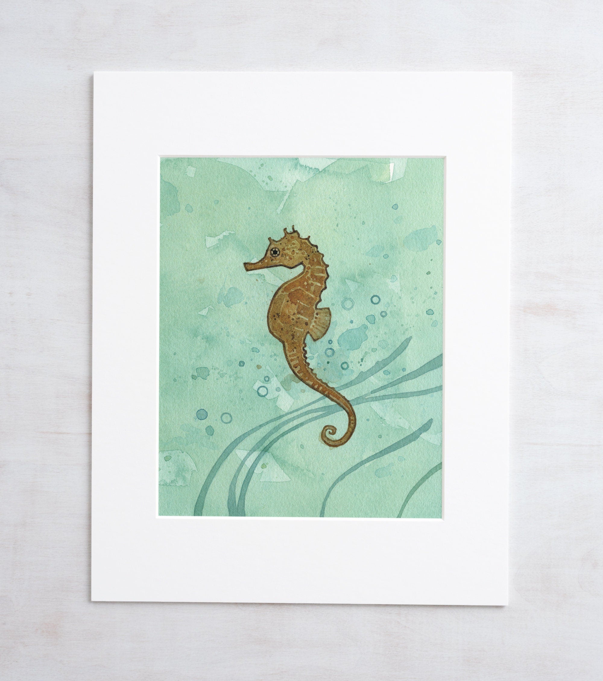 Lined Seahorse Print