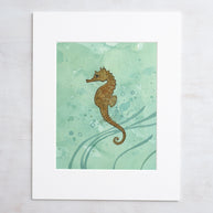 Lined Seahorse Print