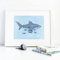 Whitetip Shark Print