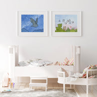 Flying Owl and Milky Way Print