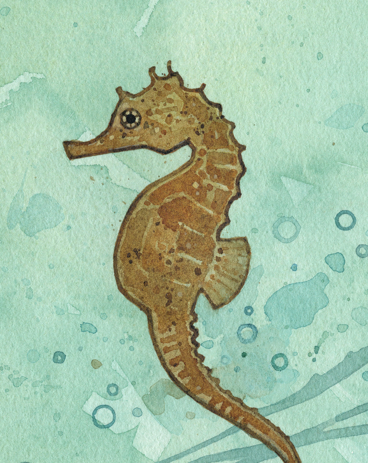 Lined Seahorse Print