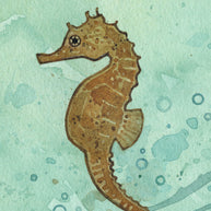 Lined Seahorse Print