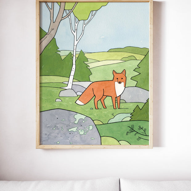 Red Fox Print