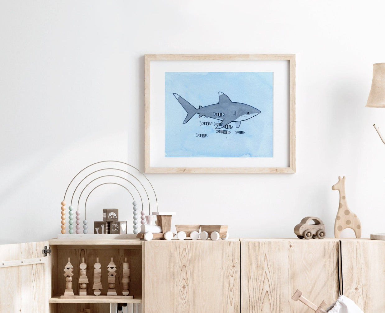 Whitetip Shark Print