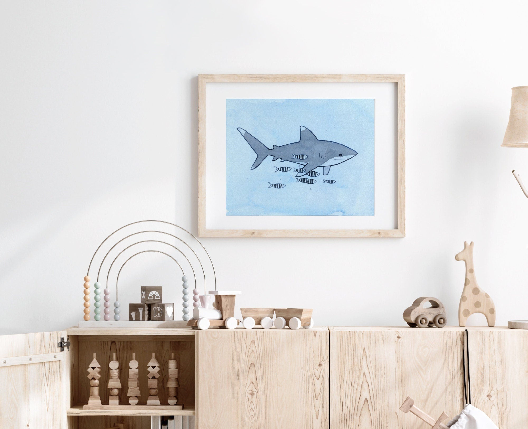 Whitetip Shark Print