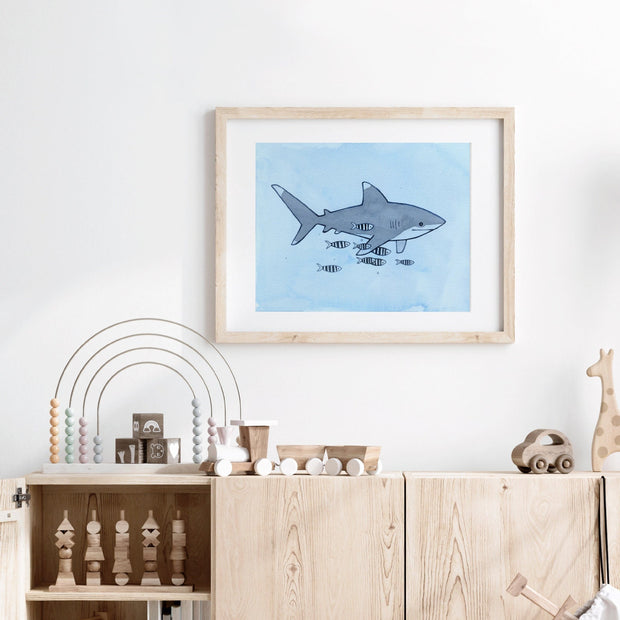 Whitetip Shark Print