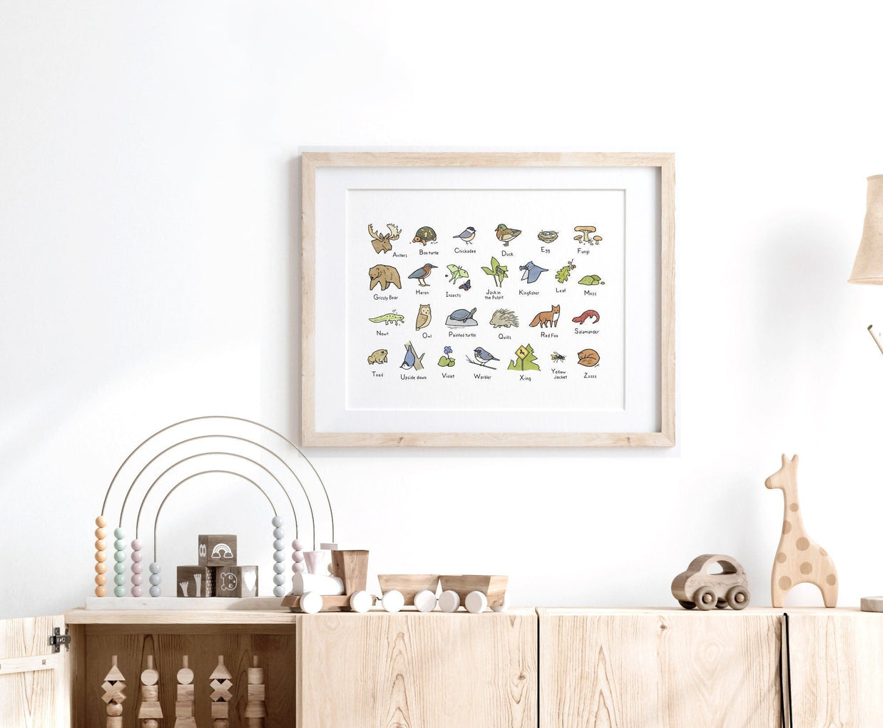 Woodland Alphabet Print
