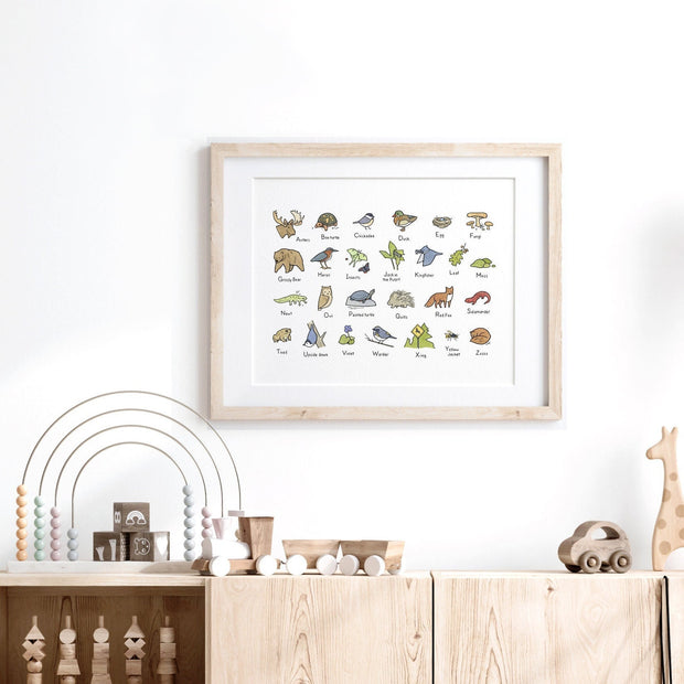 Woodland Alphabet Print