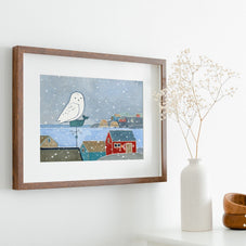 Snowy Owl Coastal New England Print