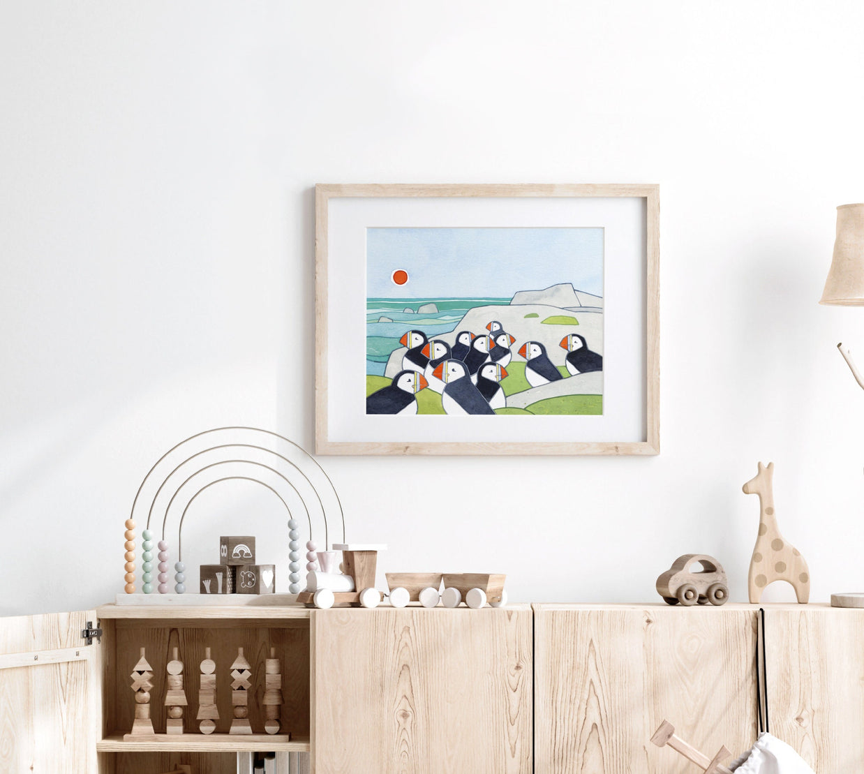 Puffin Colony Coastal Print