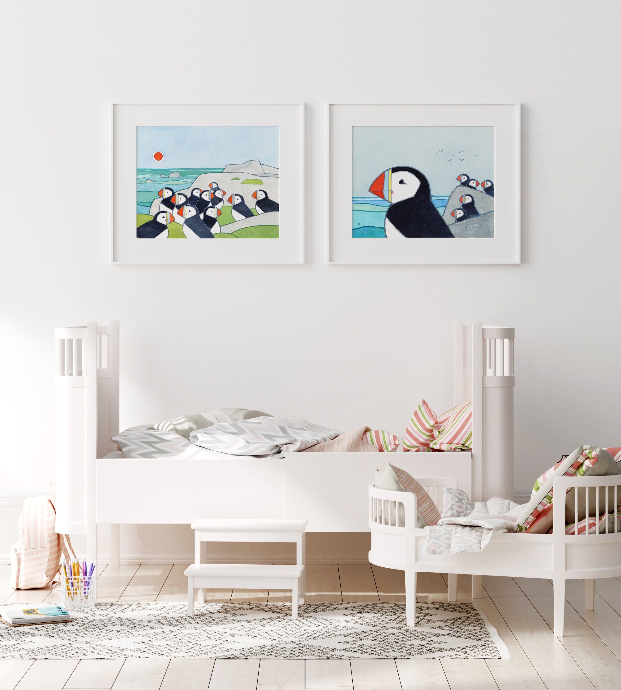 Puffin Colony Coastal Print