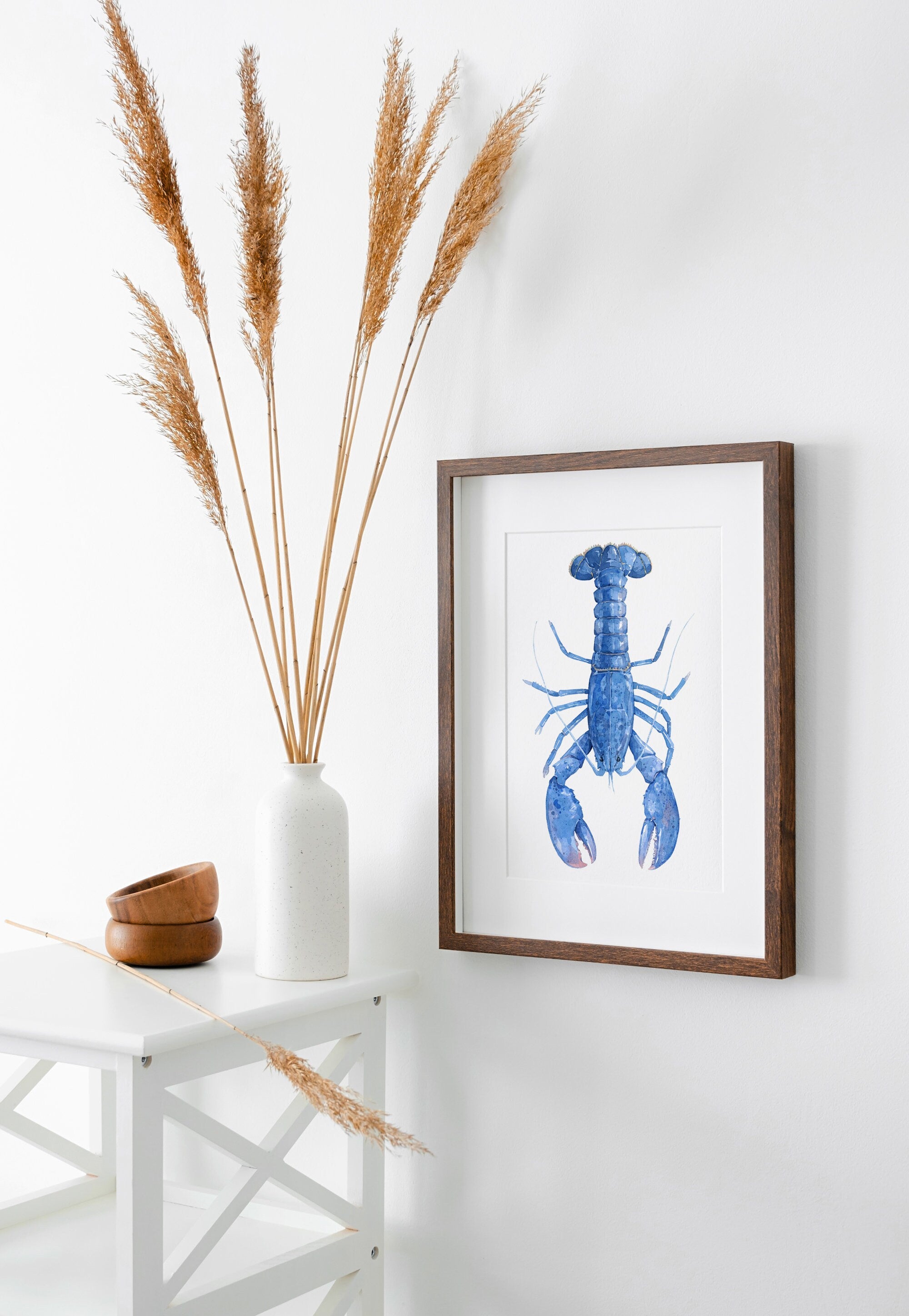 Blue Lobster Print