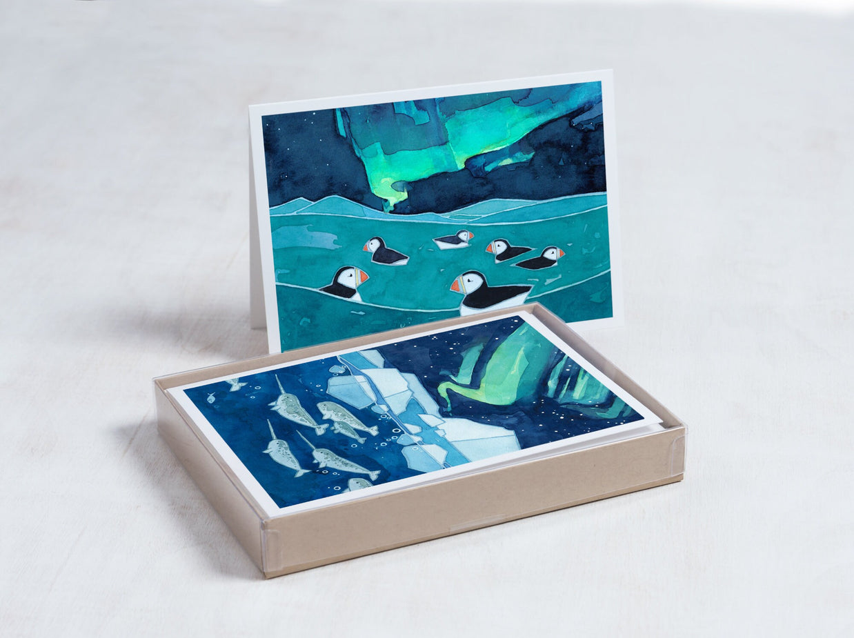 Northern Lights Animal Card Set II