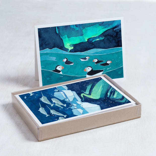 Northern Lights Animal Card Set II