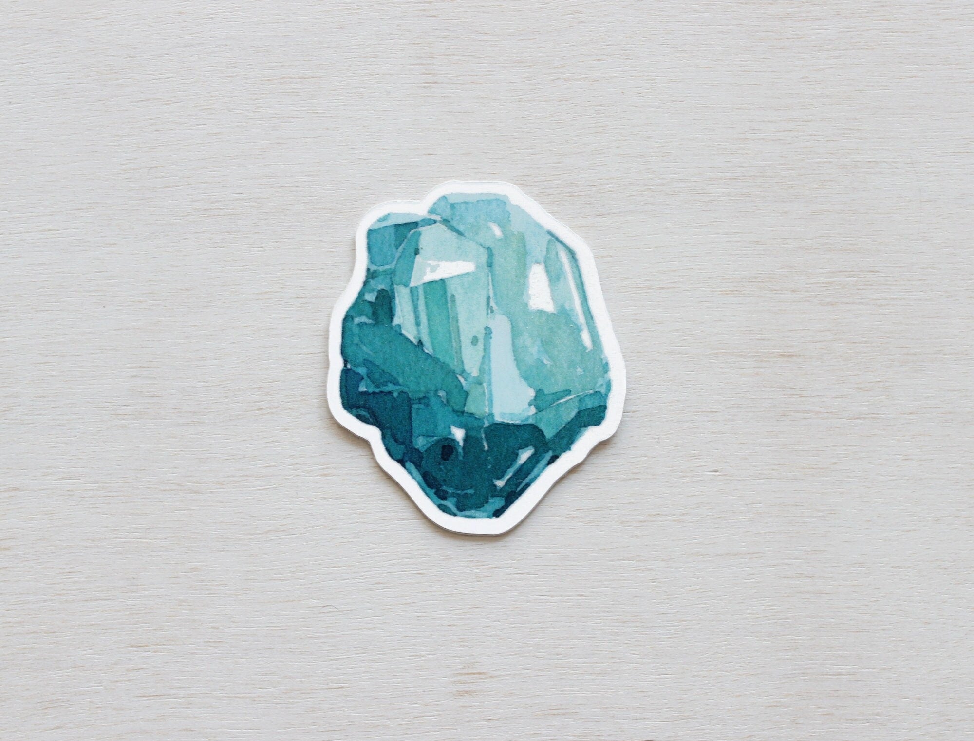 Aquamarine Crystal Vinyl Sticker