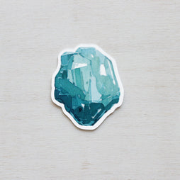 Aquamarine Crystal Vinyl Sticker