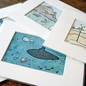 Manta Rays Watercolor