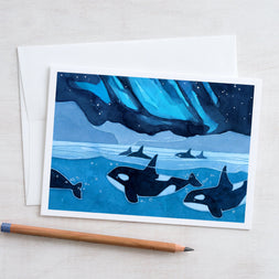 Orcas Northern Lights Card Set