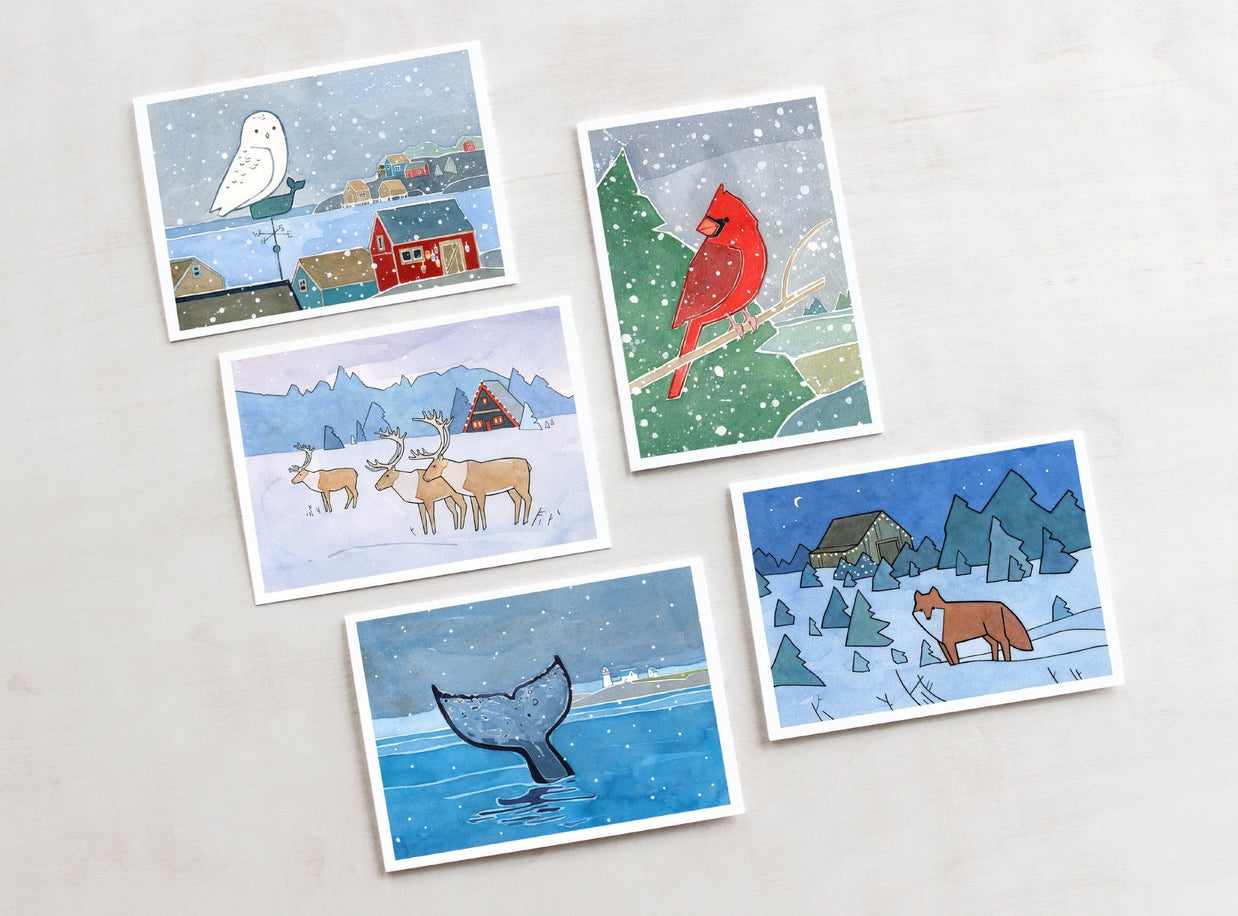 Winter Animal Card Set IV